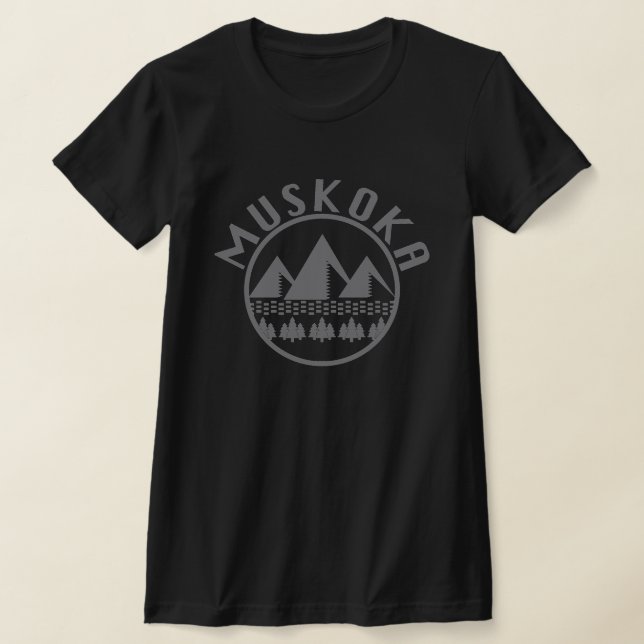 Muskoka Design - Women's Bella+Canvas Slim Fit T-S T-Shirt (Laydown)