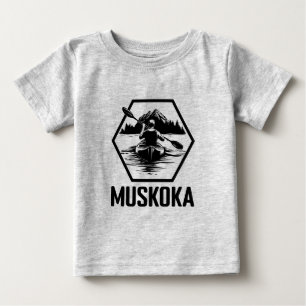Muskoka Ontario Kayaker - Baby Fine Jersey T-Shirt