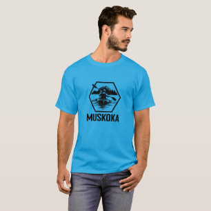 Muskoka Ontario Kayaker - Basic Dark T-Shirt