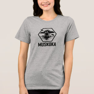 Muskoka Ontario Kayaker - Bella+Canvas Women's Tri Tri-Blend Shirt