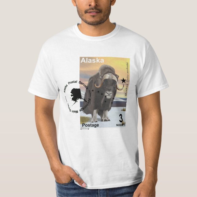 Muskox Stamp Souvenir T-Shirt (Front)