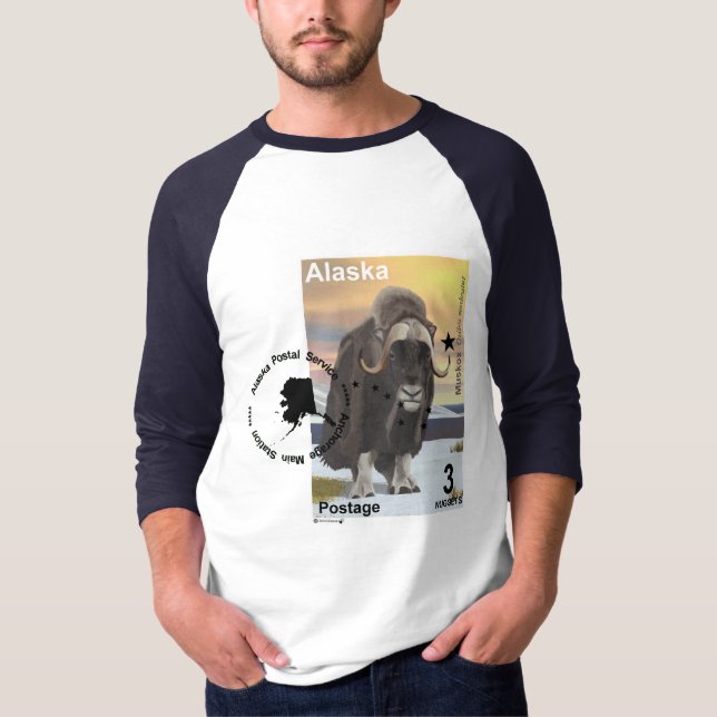 Muskox Stamp Souvenir T-Shirt (Front)