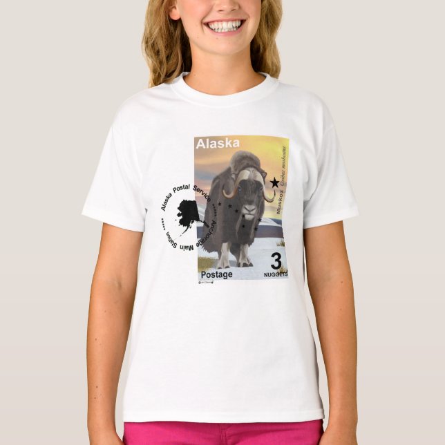 Muskox Stamp Souvenir T-Shirt (Front)