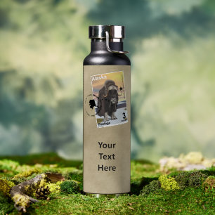 Muskox Stamp Souvenir Water Bottle