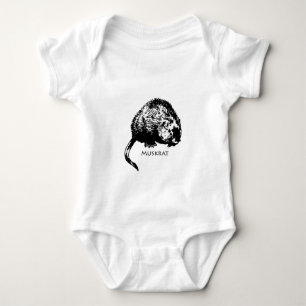 Muskrat (illustration) baby bodysuit