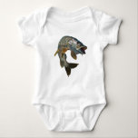 Musky 4 baby bodysuit<br><div class="desc">Musky 4. A musky design for the fisherman that loves to catch big fish.</div>