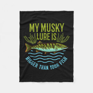 Musky Fishing Gift Muskie Lure Muskellunge  Fleece Blanket