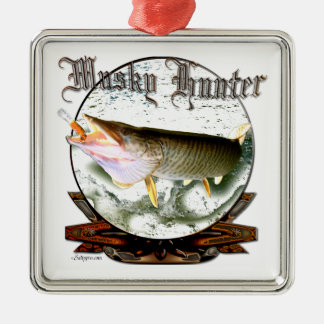 Musky hunter 1 metal ornament