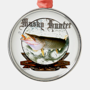 Musky hunter 1 metal tree decoration