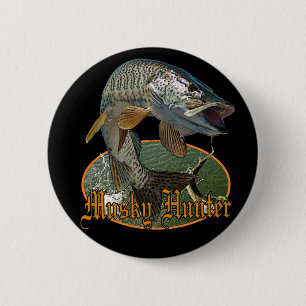 Musky Hunter 9 6 Cm Round Badge