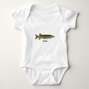Musky (muskellunge) baby bodysuit