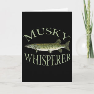 Musky Muskellunge Fish Illustration Art Fishing An Card