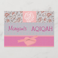 Muslim baby girl pink aqiqah Islamic