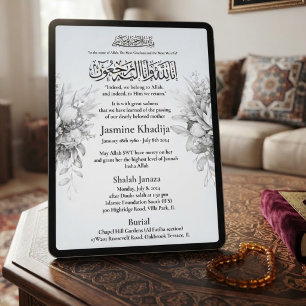 Muslim Death Announcement Female Janaza Prayer