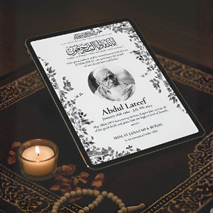 Muslim Death Announcement Male Janaza Prayer