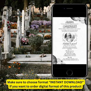 Muslim Death Announcement Male Janaza Prayer