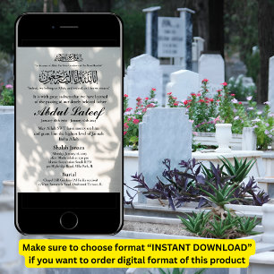Muslim Death Announcement Male Janaza Prayer