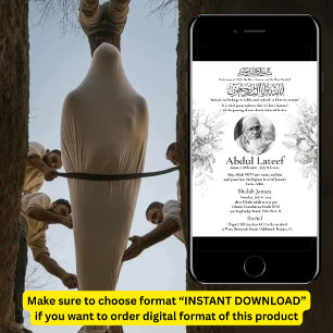 Muslim Death Announcement Male Janaza Prayer