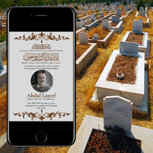 Muslim Death Announcement Male Janaza Prayer