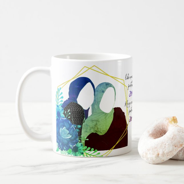 Muslim friends sisters coffee mug (With Donut)