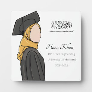 Muslim Grad Personalised Graduation Gift Plaque