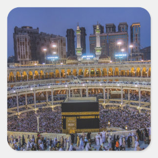 Muslim Hajj, Mecca Saudi Arabia Square Sticker