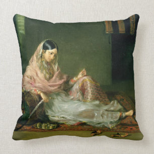 Muslim Lady Reclining, 1789 (oil on canvas) Cushion
