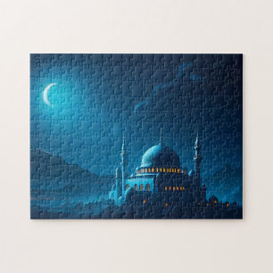 Muslim Mosque Artwork Islamic Illustration  Jigsaw Puzzle