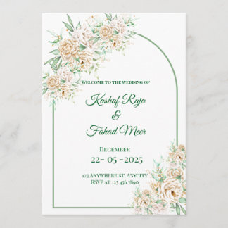 Muslim Nikkah invitation islamic wedding card