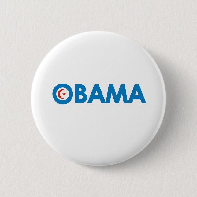 MUSLIM OBAMA 6 CM ROUND BADGE (Front)