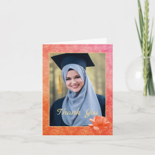 Muslim Photo Graduation Thank You Card