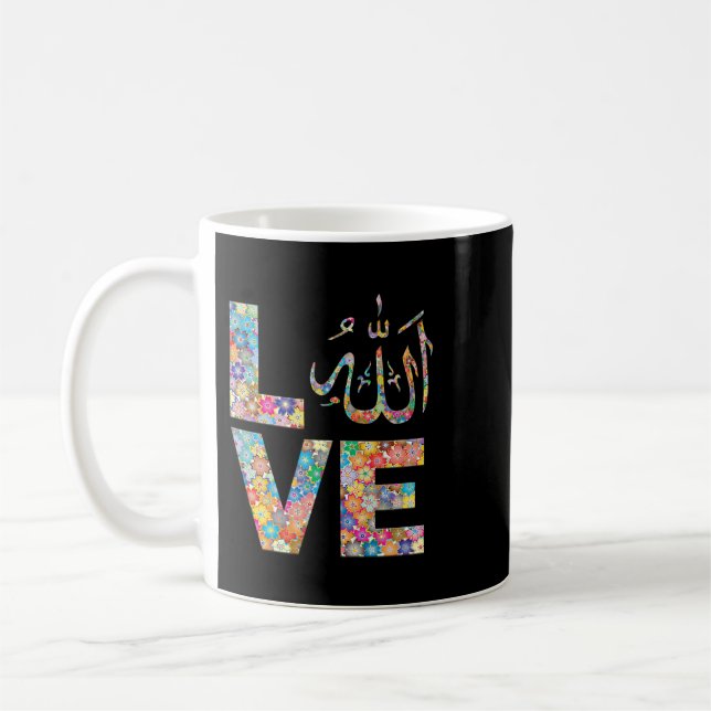 Muslim Ramadan Islamic flowers Muslima love Allah Coffee Mug (Left)