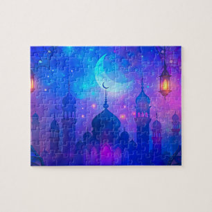 Muslim Ramadan Mosque Eid Art Islamic Illustration Jigsaw Puzzle