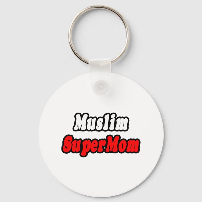 Muslim SuperMom Key Ring (Front)