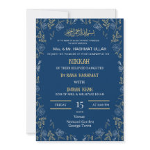 Muslim Wedding Invitation Nikkah