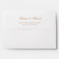 Muslim Wedding White Minimal Modern Return Address