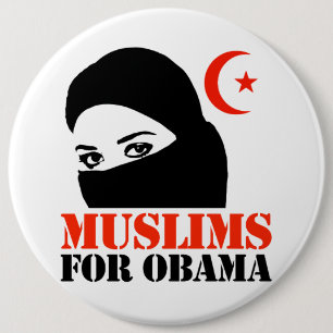 Muslims for Obama 6 Cm Round Badge