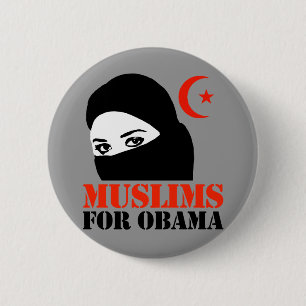 Muslims for Obama 6 Cm Round Badge