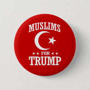 MUSLIMS FOR TRUMP 6 CM ROUND BADGE