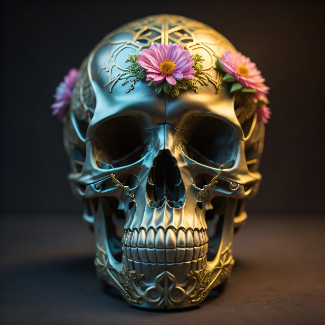 Muslin Floral skull v3 Steampunk tissue paper (Creator Uploaded)