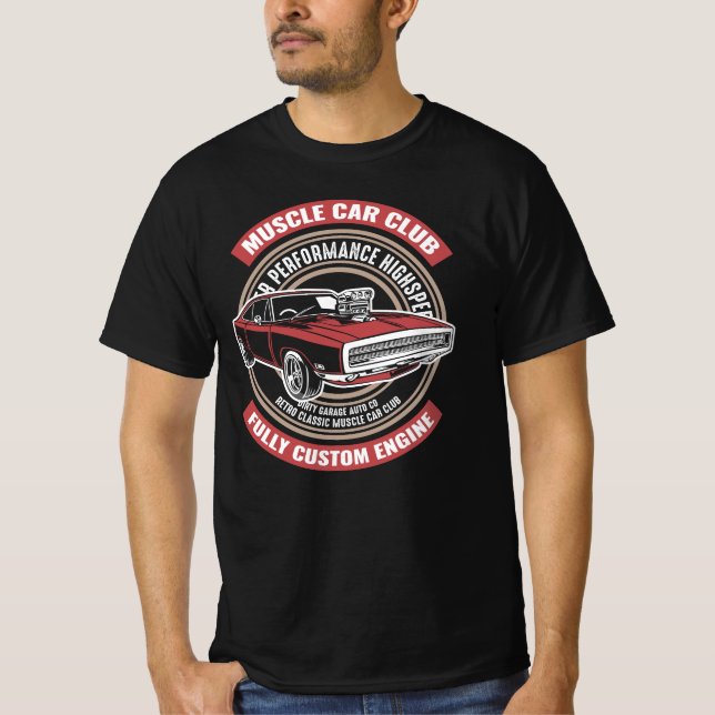 Musscle car club fully custom engine T-Shirt (Front)