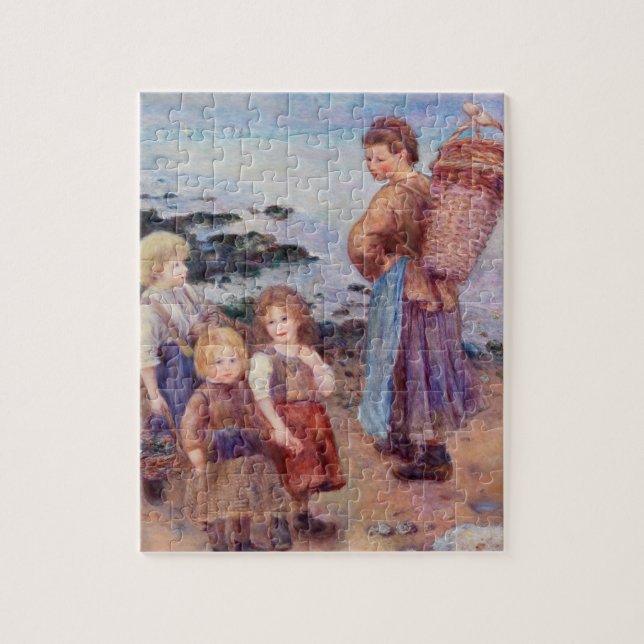 Mussel-Fishers by Renoir Impressionist Painting Jigsaw Puzzle (Vertical)