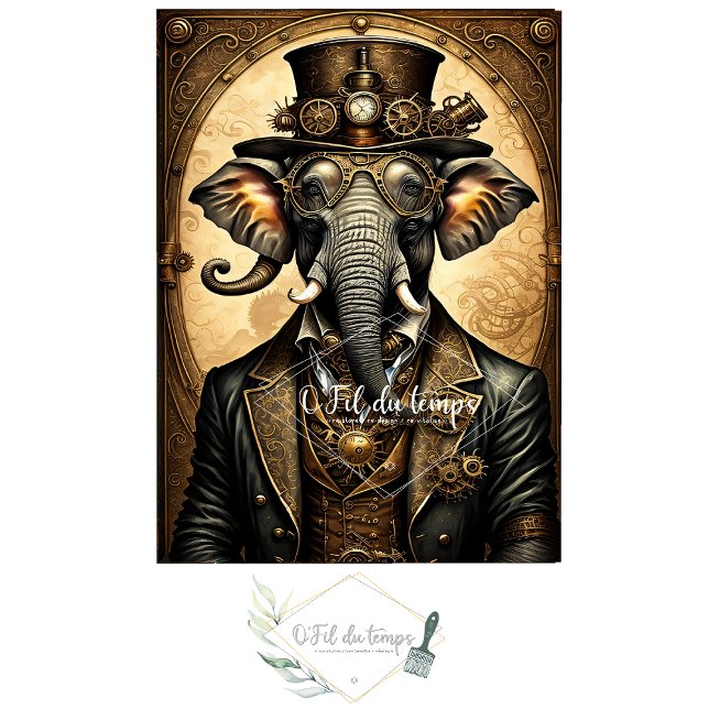 Musseline Elephant Steampunk Hat Tissue paper (Creator Uploaded)