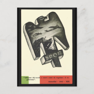 Mussolini Propaganda Postcard