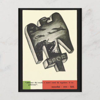 Mussolini Propaganda Postcard