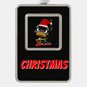 Must Believe Christmas Silver Plated Framed Ornament