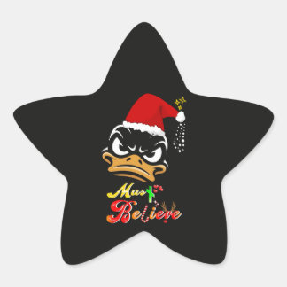 Must Believe Christmas Star Sticker