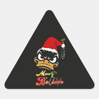 Must Believe Christmas Triangle Sticker