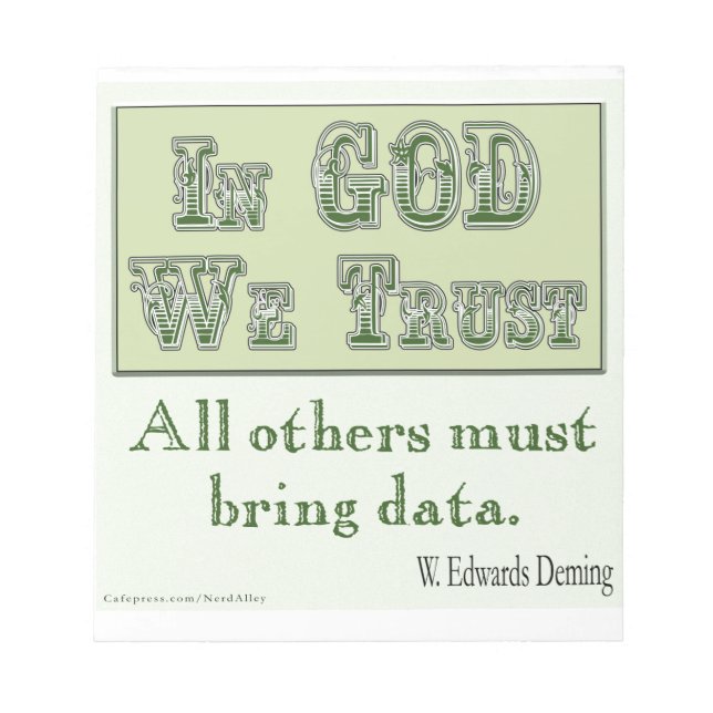 Must Bring Data napkins Notepad (Front)