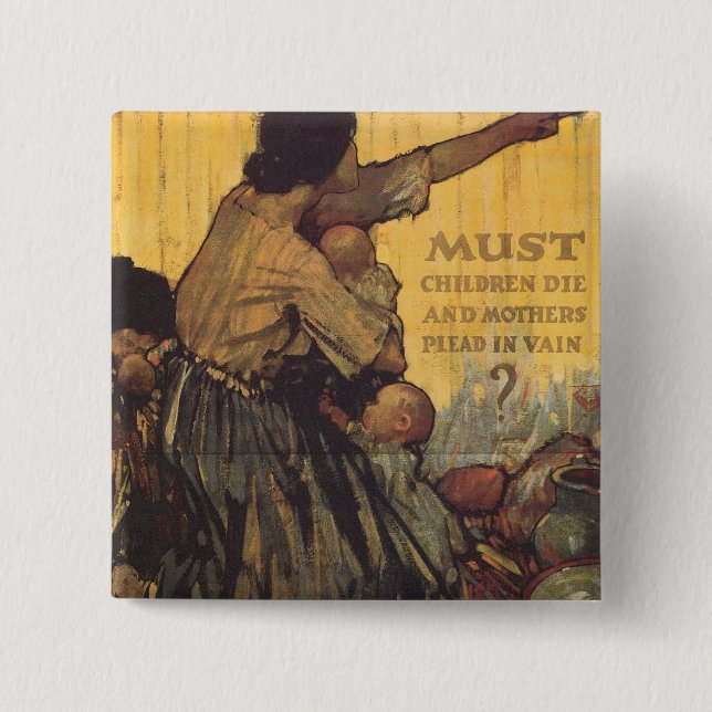 Must Children Die 15 Cm Square Badge (Front)